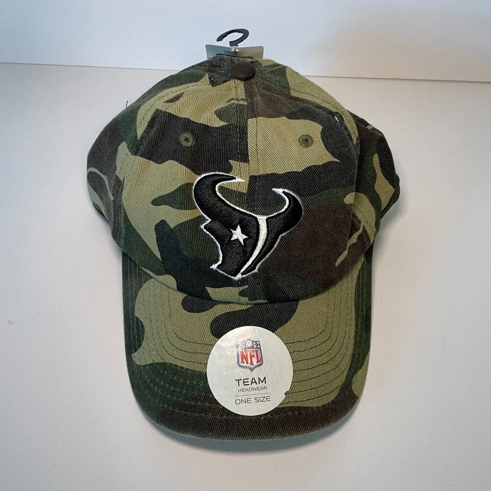 New NFL Houston Texans Camo Mens Adjustable Cap Hat